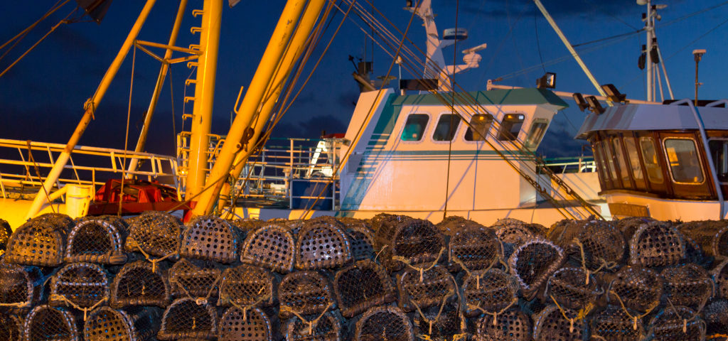 Boat with Crab Pots